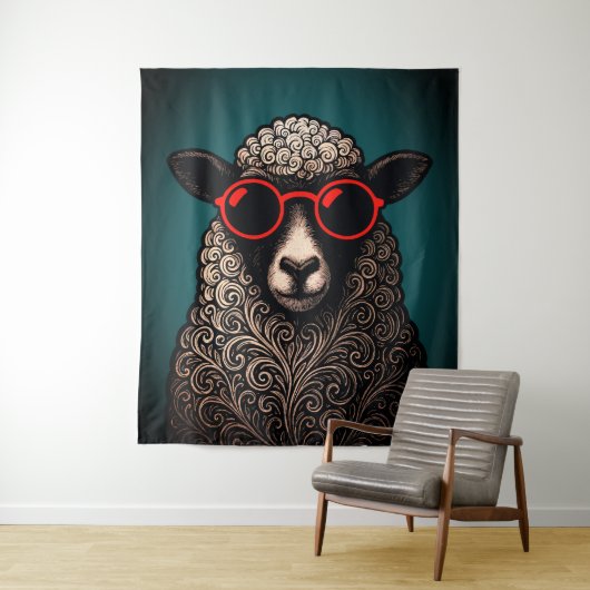 Coole Schafswände Wandteppich (Beispiel)