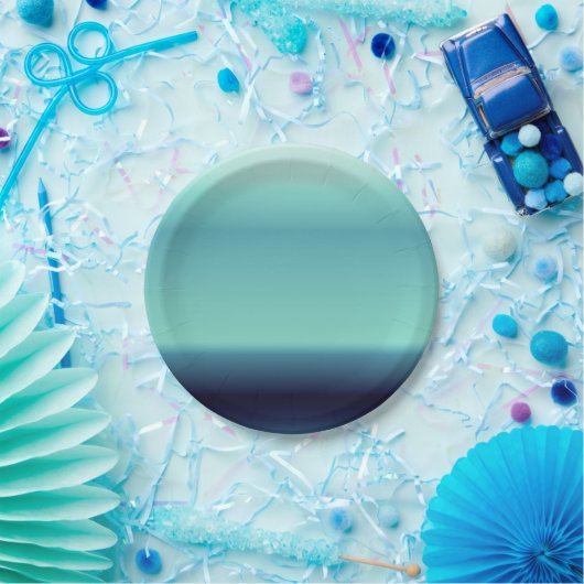 Coole Schatten blauer Ombre Steigung Pappteller (Party)