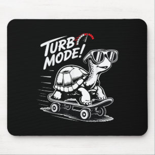 Coole Schildkröte auf Skateboard Lustiges Turbo Vi Mousepad