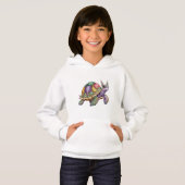 Coole Schildkröte mit grünem Mohawk Hoodie (Vorne ganz)