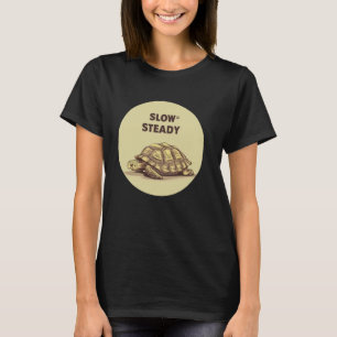 Coole Schildkröte mit langsamer und stetiger Anwei T-Shirt