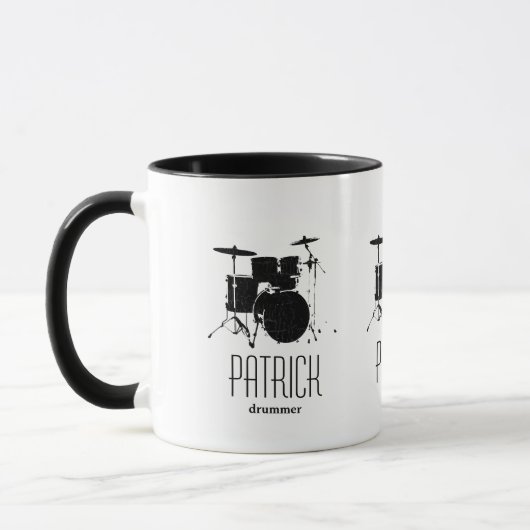 Coole Schlagzeug personalisiert Tasse (Links)