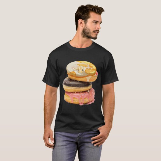 Coole Schlange Donut Ball Python Reptile Doughnut T-Shirt (Vorne ganz)