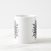 Coole Schlangen schwarz-weiß-botanisch-gotisch Kaffeetasse (Mittel)
