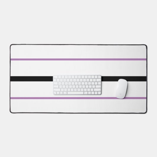 Coole, schlanke, Lila Racing Streifen auf Weiß Schreibtischunterlage (Tastatur & Maus)