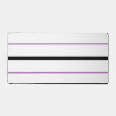 Coole, schlanke, Lila Racing Streifen auf Weiß Schreibtischunterlage (Vorderseite)