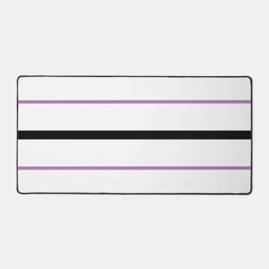 Coole, schlanke, Lila Racing Streifen auf Weiß Schreibtischunterlage (Vorderseite)