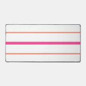 Coole, schlanke, rosa, orangefarbene Streifen auf Schreibtischunterlage (Vorderseite)
