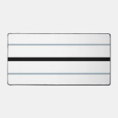 Coole, schlanke schwarze Schieferstreifen auf weiß Schreibtischunterlage (Vorderseite)