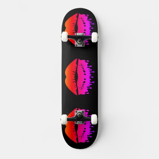 Coole Schmelzlippen mit benutzerdefiniertem Hinter Skateboard (Vorderseite)