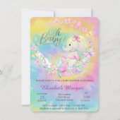 Coole Schmetterlinge Elephant Gefärbte Krawatte Ba Einladung (Vorderseite)