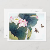 coole Schmetterlingskunst aus Chinesischem Lotus-B Postkarte (Vorne/Hinten)