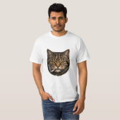 Coole schmunzelnde Katze mit Zigarette T-Shirt (Vorne ganz)