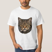 Coole schmunzelnde Katze mit Zigarette T-Shirt (Vorderseite)
