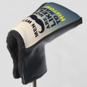 Coole Schnurrbart-Zitat-Typografie Golf Headcover (3/4 Vorderseite)