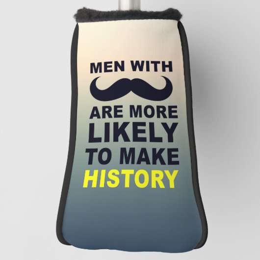 Coole Schnurrbart-Zitat-Typografie Golf Headcover (Rotieren 90)