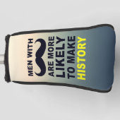 Coole Schnurrbart-Zitat-Typografie Golf Headcover (Vorderseite)