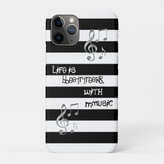 Coole schöne Bleck-White-Musik Case-Mate iPhone Hülle (Rückseite)