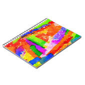 Coole schöne bunte abstrakte Collage Notizblock (Linke Seite)