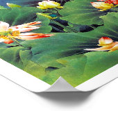 Coole schöne chinesische Lotus-Blume Poster (Ecke)