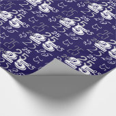 Coole Schriftart Nummern Personalisiert Geschenkpapier (Ecke)