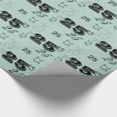 Coole Schriftart Nummern Personalisiert Geschenkpapier (Ecke)