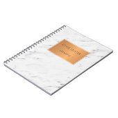 Coole Schule aus weißem Marmor Notizblock (Linke Seite)