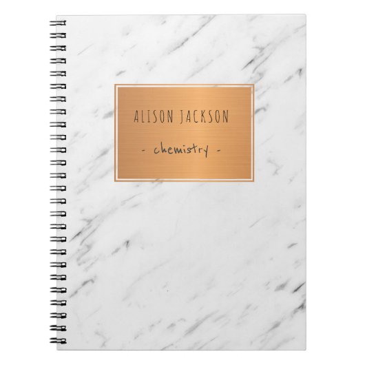 Coole Schule aus weißem Marmor Notizblock (Vorderseite)