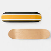 Coole, schwarz-gelb-gelbe Streifen Skateboard (Horizontal)