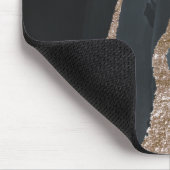 Coole Schwarz-Gold-Marmortextur Mousepad (Ecke)