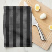 Coole, schwarz-graue, dunkle Streifen Küchentuch (Viertel Falte)