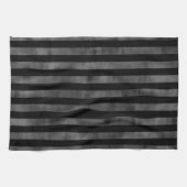 Coole, schwarz-graue, dunkle Streifen Küchentuch (Horizontal)