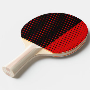 Coole Schwarz-Rot-Farben Stilmuster Tischtennis Schläger