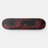 Coole Schwarz-Rot-Spike-Webdesign-Skateboard Skateboard (Horizontal)