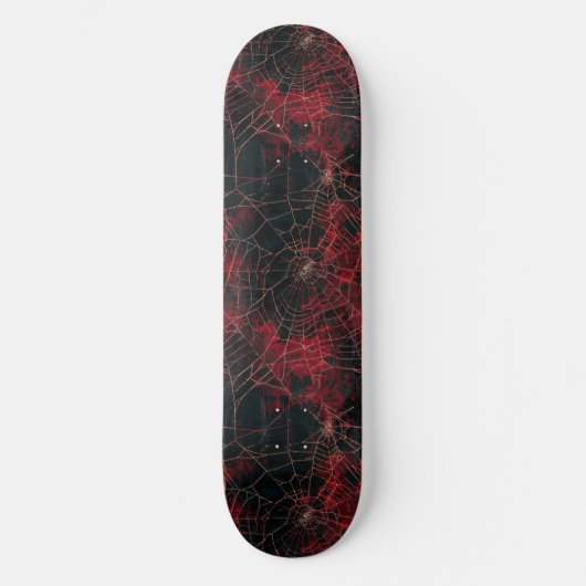 Coole Schwarz-Rot-Spike-Webdesign-Skateboard Skateboard (Vorderseite)