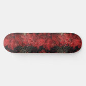Coole Schwarz-Rot-Spike-Webdesign-Skateboard Skateboard (Horizontal)