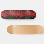 Coole Schwarz-Rot-Spike-Webdesign-Skateboard Skateboard (Horizontal)