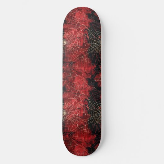 Coole Schwarz-Rot-Spike-Webdesign-Skateboard Skateboard (Vorderseite)