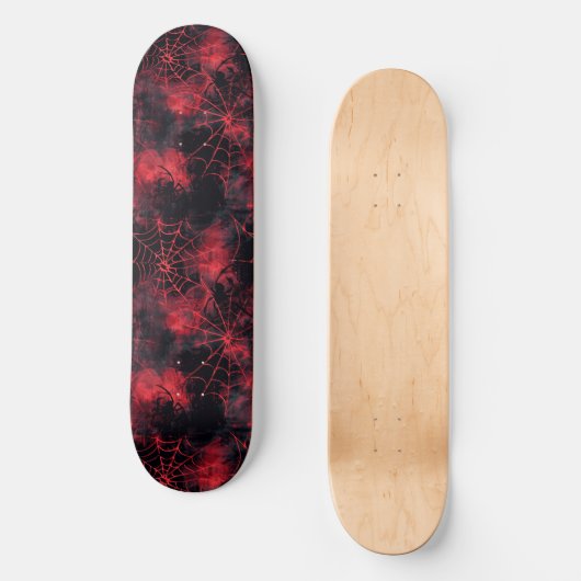 Coole Schwarz-Rot-Spike-Webdesign-Skateboard Skateboard (Vorderseite)