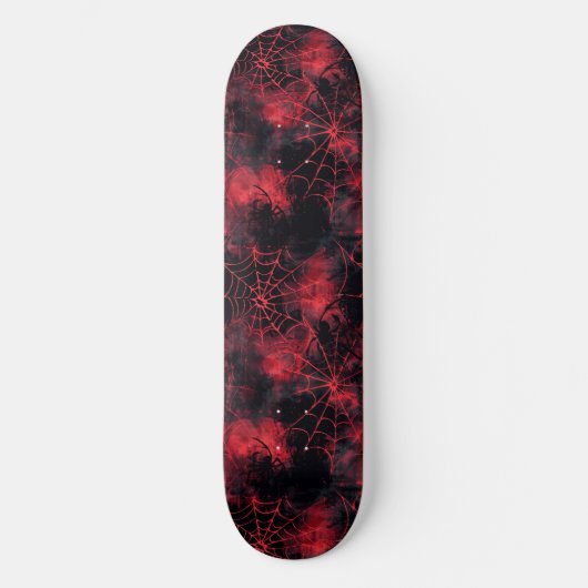 Coole Schwarz-Rot-Spike-Webdesign-Skateboard Skateboard (Vorderseite)