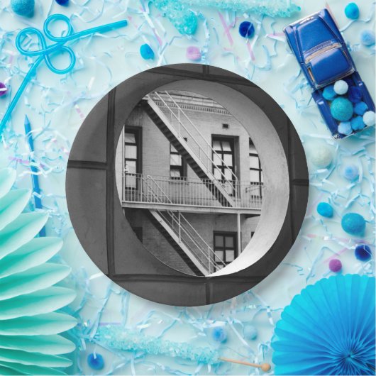 Coole Schwarz-Weiß-Fotografie Pappteller (Party)