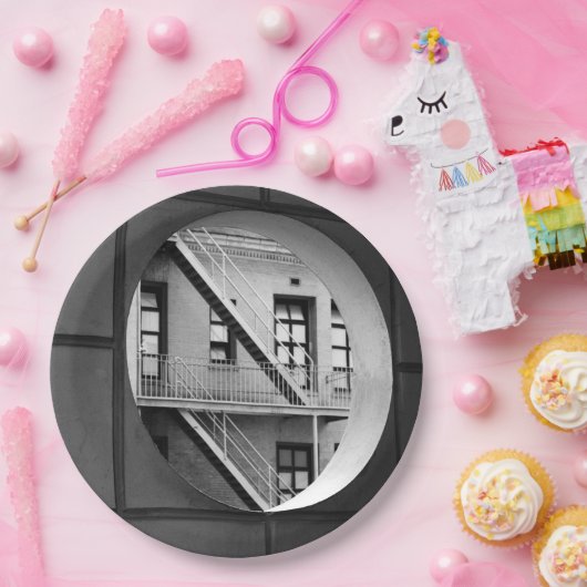 Coole Schwarz-Weiß-Fotografie Pappteller (Party)