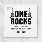 Coole Schwarz-Weiß-Rocks Kinder Vielen Dank Geschenkanhänger (Vorderseite)