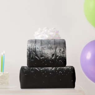 Coole Schwarz-Weiß-Wassertropfen Geschenkpapier
