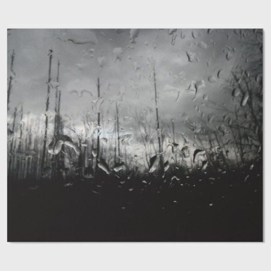 Coole Schwarz-Weiß-Wassertropfen Geschenkpapier (Flach)