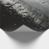 Coole Schwarz-Weiß-Wassertropfen Geschenkpapier (Ecke)