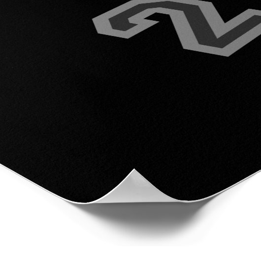 Coole Schwarz-Weiß-Ziffern von Pi\ Poster (Ecke)