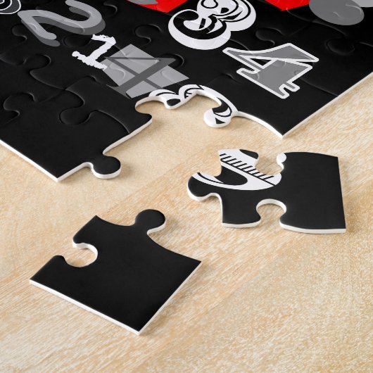 Coole Schwarz-Weiß-Ziffern von Pi Puzzle (Seite)