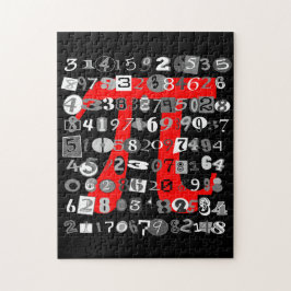 Coole Schwarz-Weiß-Ziffern von Pi Puzzle