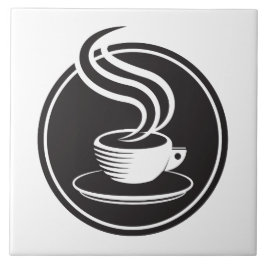 coole Schwarz-weiße Kaffeeküche Fliese